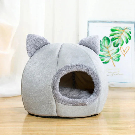 Self-Warming Pet Tent Bed for Cats and Small Dogs - Comfortable Sleeping Cave for Pets